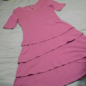 Hanna Andersson Layered Ruffle Dress Purple XS